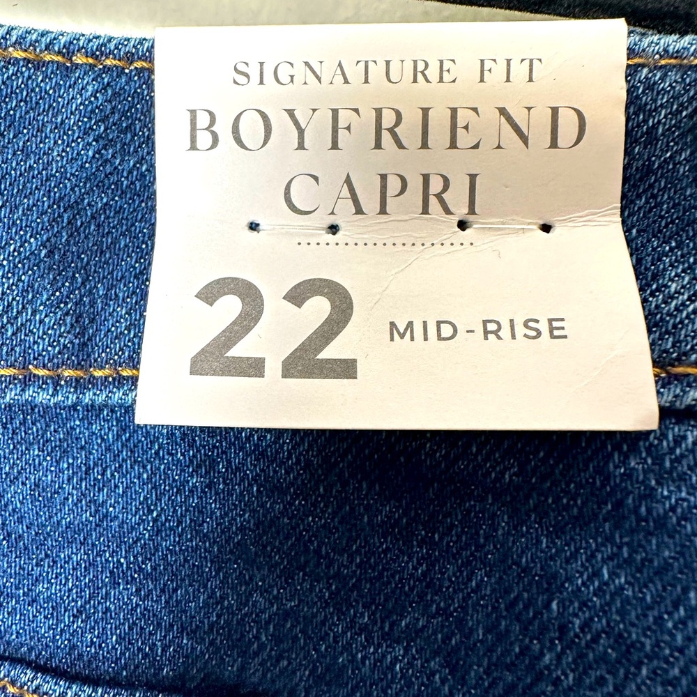Lane Bryant NWT signature fit boyfriend capri sz 22